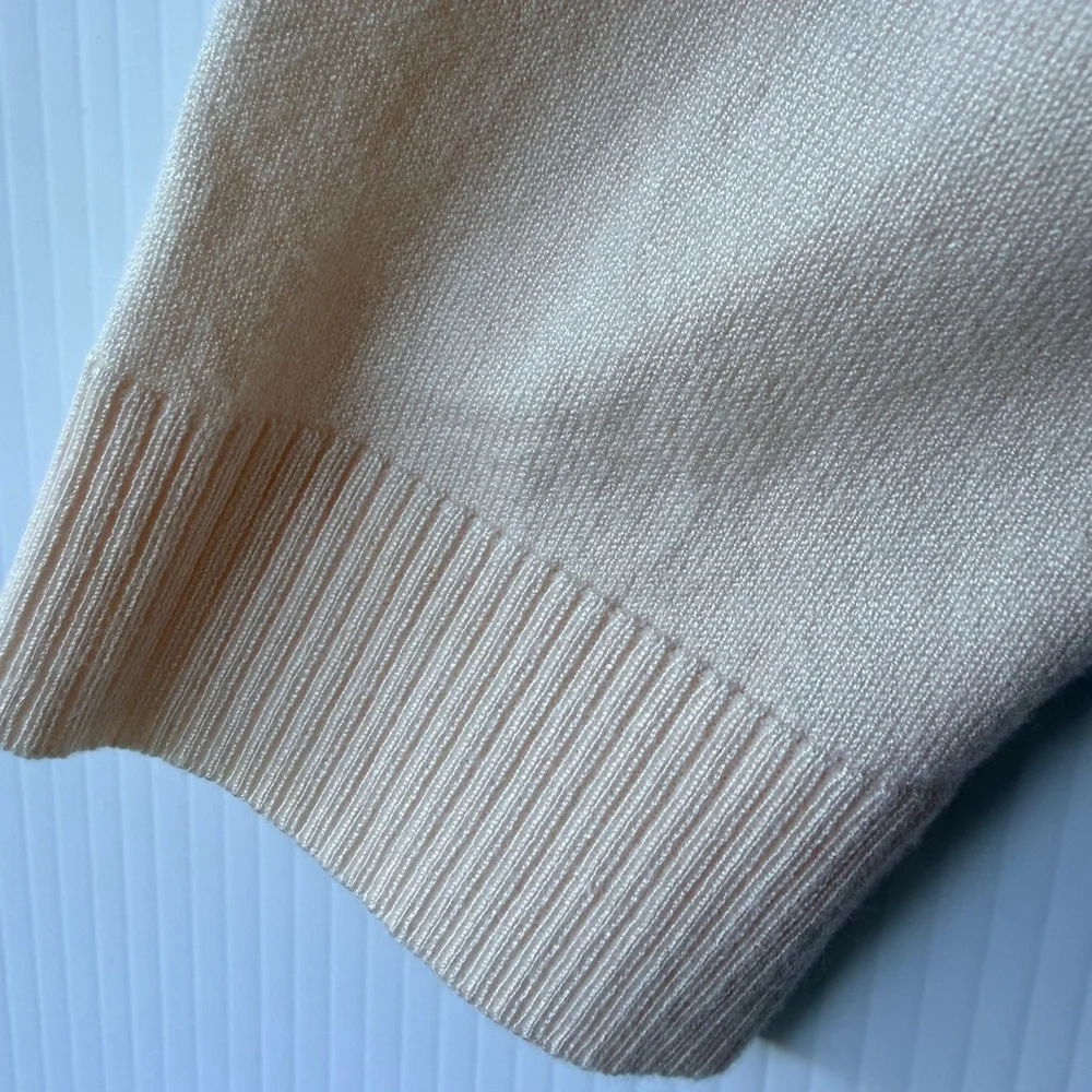 Calvin Klein Cropped Open Front Cardigan Shrug Blush Pink/Pale Peach Size Large